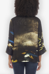 "BAMBOO LOVELY" 3/4 SLEEVE MANDARIN TOP