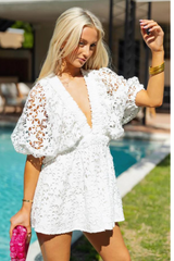 "Evan" Star Lace Romper