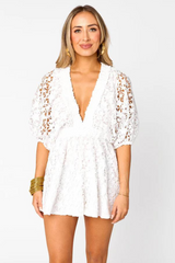 "Evan" Star Lace Romper