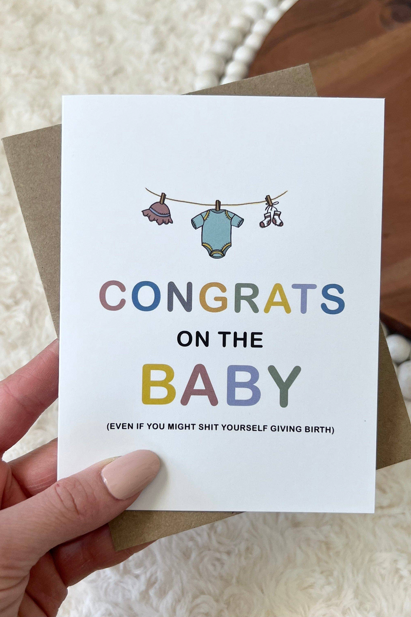 "Congrats On The Baby" Baby Shower Card
