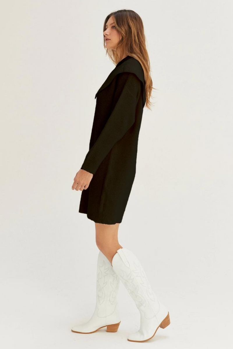 "Arosa" Asymmetric Sweater Dress