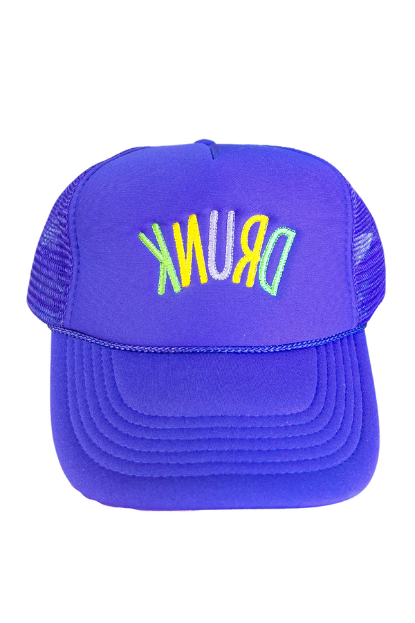 "Drunk" Embroidered Trucker Hat
