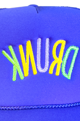 "Drunk" Embroidered Trucker Hat