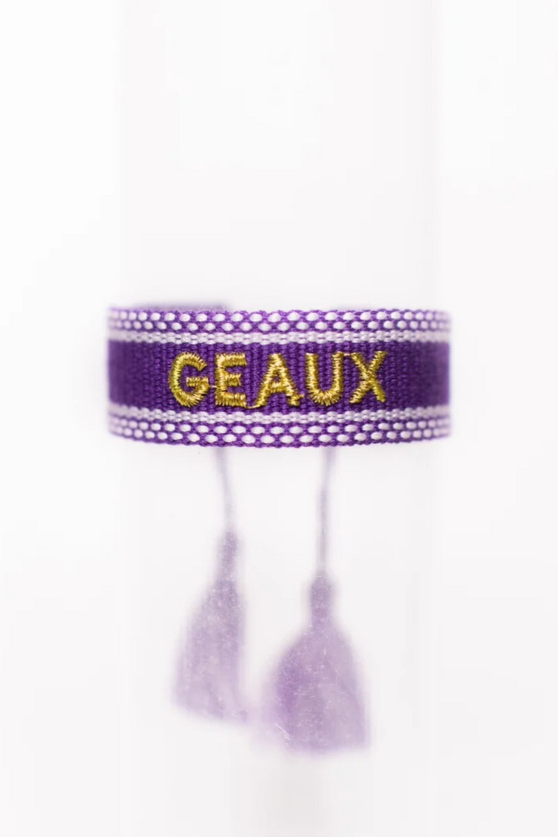 "Geaux" Adjustable Bracelet