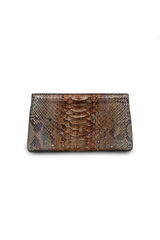 Ivy Clutch in Rainbow Desert Water Snake w/ Crystals