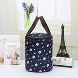 Cylindrical Insulated Lunch Bag Tote Cooler Waterproof Food Storage