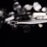 "Aleah" - Silver Pearl and Crystal Bridal Side-Headband/Tiara