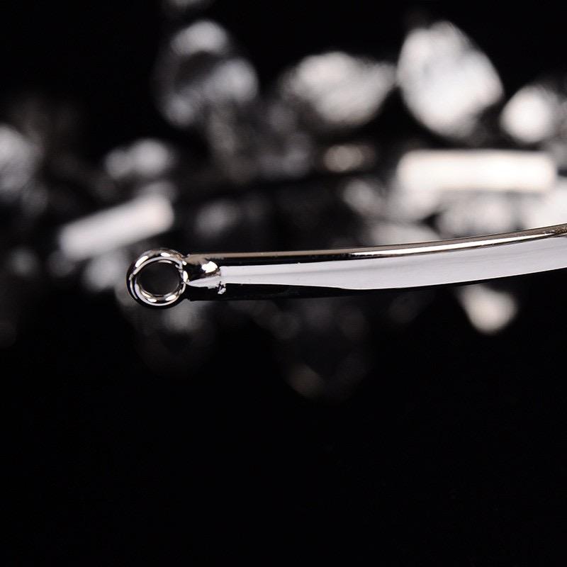 "Aleah" - Silver Pearl and Crystal Bridal Side-Headband/Tiara