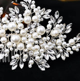 "Anjelica" - Pearl and Crystal Bridal Hair Comb