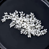 "Anjelica" - Pearl and Crystal Bridal Hair Comb