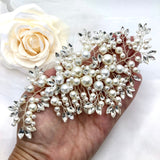 "Anjelica" - Pearl and Crystal Bridal Hair Comb