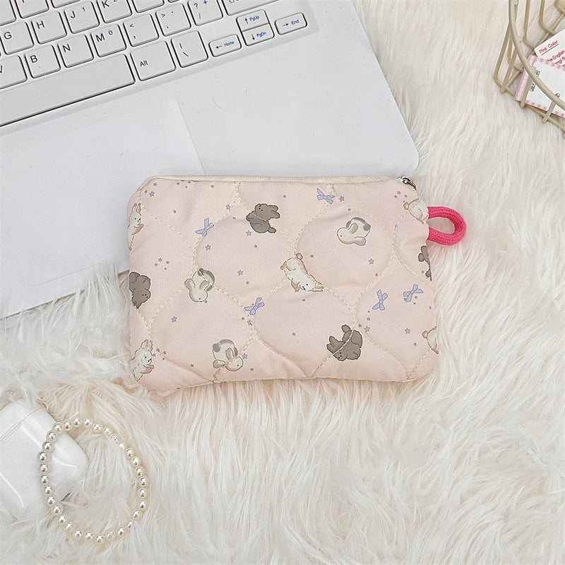Cute Cartoon Small Travel Cosmetic Lipstick Earphone Card Portable Storage Bag Purse Women Mini Makeup Handbags Wallet Pouch Bag