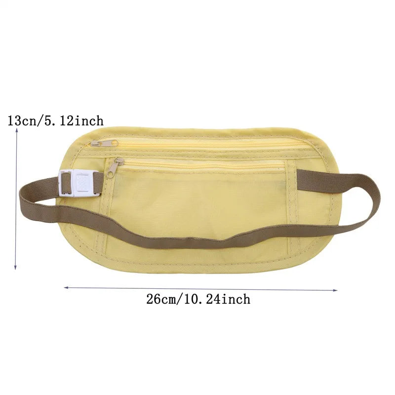 Invisible Travel Waist Packs Pouch for Passport Money Belt Bag Hidden Security Wallet Gift Travel Bag Chest Pack Money Waist Bag