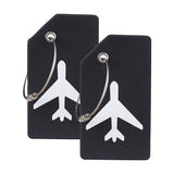 2pcs Name ID Card Silicone Travel Luggage Tag Suitcase Travel Accessories Quickly Discover  Luggage Tag Name Baggage Information