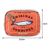 Cute Cosmetic Bag Sardines Cans Shape Funny Packages Creative Portable Toiletry Bag Fashion Zipper Small Soft Makeup Bags