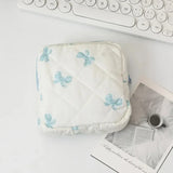 Heart Print Sanitary Napkins Storage Bag Feminine Period Pouch Portable Tampon Organizer Bag Mini Makeup Lipstick Storage Pouch