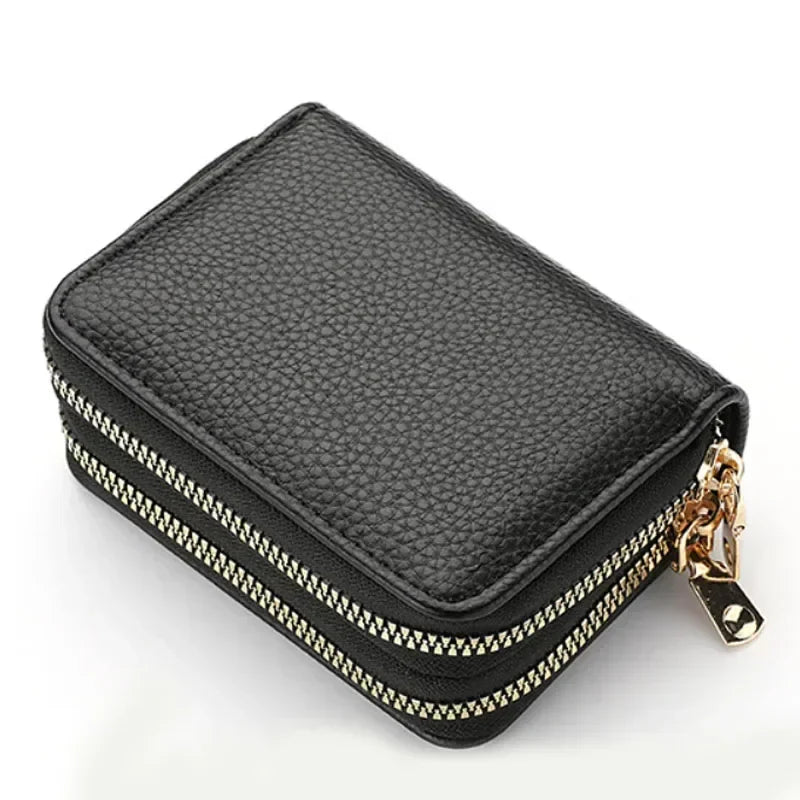 PU Leather Rfid Women's Zipper Card Wallet Small Change Wallet Purse For Female Short Wallets With Card Holders Woman Purse