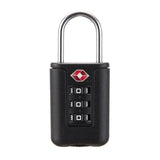 Anti-theft 3 Digit Combination Lock TSA Customs Password Lock Suitcase Luggage Coded Lock Cabinet Lock Contrast Color Padlock