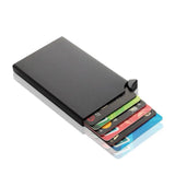 Aluminum Alloy Credit Card Holder Anti-magnetic Automatic RFID Card Case Pop Up Anti-theft Wallet ID Card Protector Purse