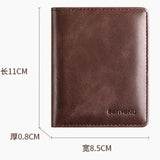 Genuine Leather Rfid Wallet for Men Slim Vertical Wallets Black Thin Short ID Credit Card Holder Minimalist Men's Blue Money Bag