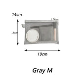 Women Mesh Cosmetic Bag Travel Storage Makeup Bag Organizer Female Make Up Pouch Portable Small Large Toiletry Beauty Case
