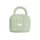 Waterproof Quilted Cotton Cosmetic Bag Large Capacity Travel Organizer