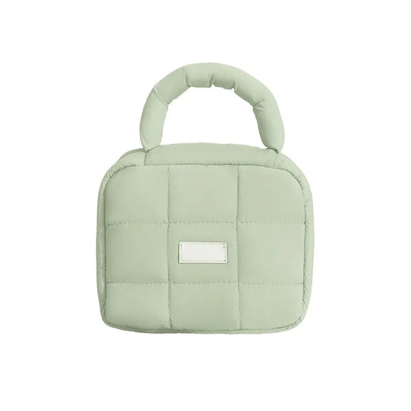 Waterproof Quilted Cotton Cosmetic Bag Large Capacity Travel Organizer