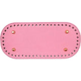 5x18cm/12x25cm PU Bag Bottom with 4 Rivets Oval Bag Bottom Wear-resistant Strong Durable Bag Bottom for Crochet Knitting Handbag