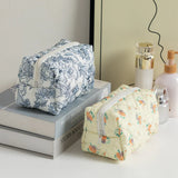 Fashion Flower Makeup Storage Bag Portable Travel Organizer Cosmetic Toiletry Pouch Cute Make Up Handbag Floral Bags