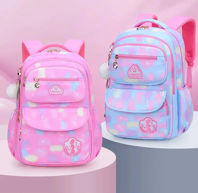 Cute Pink Waterproof School Backpack for Girls