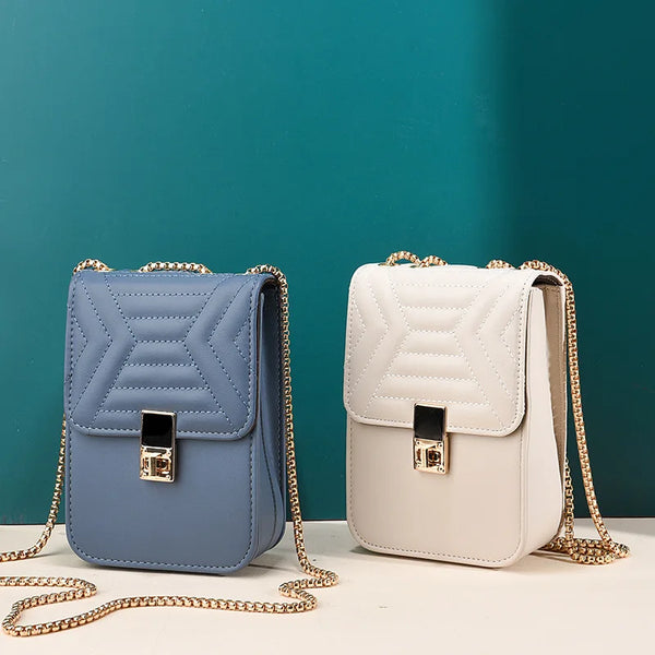Fashionable Mobile Phone Crossbody Bag Women Chain Shoulder Handbag
