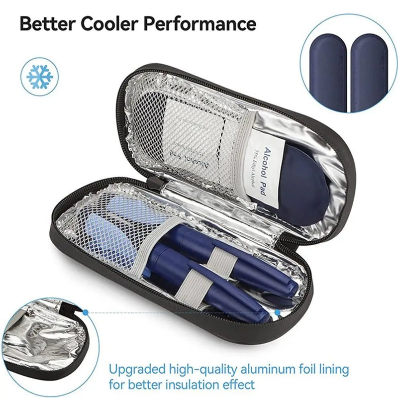 Portable Insulin Cooling Bag Glaciated Cold Storage Bag Medicine Travel Pocket Cooler Pen Bag Pack Drug Freezer Pen Bag