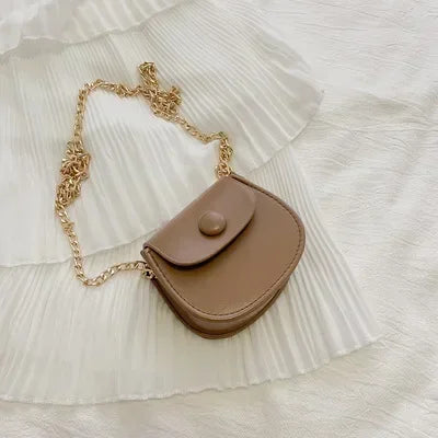 Cute Mini Shoulder Bag for Women Fashion Solid Color Chain Crossbody Bag Small Earphone Lipstick Storage Bag Handbags