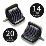 14/20 Slots Credit Card Holder Wallet RFID Blocking Slim Genuine Leather Card Organizer Zipper Pocket ID Card Pouch Coin Purse