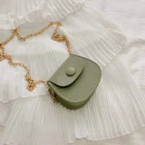 Cute Mini Shoulder Bag for Women Fashion Solid Color Chain Crossbody Bag Small Earphone Lipstick Storage Bag Handbags