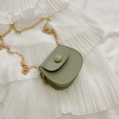 Cute Mini Shoulder Bag for Women Fashion Solid Color Chain Crossbody Bag Small Earphone Lipstick Storage Bag Handbags