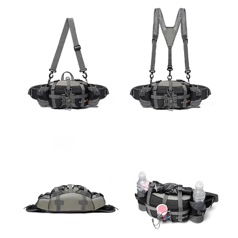 Outdoor Sports Waist Bag Hiking Cycling Climbing Storage Bag Versatile Travel Mountaineering Waist Bag