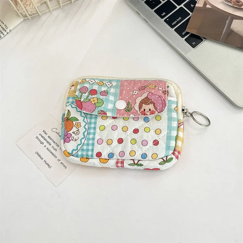 Cute Cartoon Small Travel Cosmetic Lipstick Earphone Card Portable Storage Bag Purse Women Gift Pouch Make Up Bags Organizer
