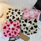 Winter Plush Cute Travel Cosmetic Lipstick Brush Storage Bag Toiletry Kit Women Gift Makeup Handbags Organizer Pouch Clutch Bags