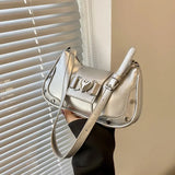 Y2K Women's Pleated Shoulder Bag Luxury Underarm Hobo Handbag