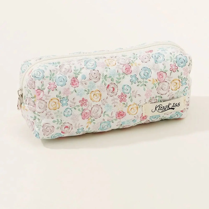 Rose Quilted Makeup Bag Toiletry Organizer Cosmetic Washbag