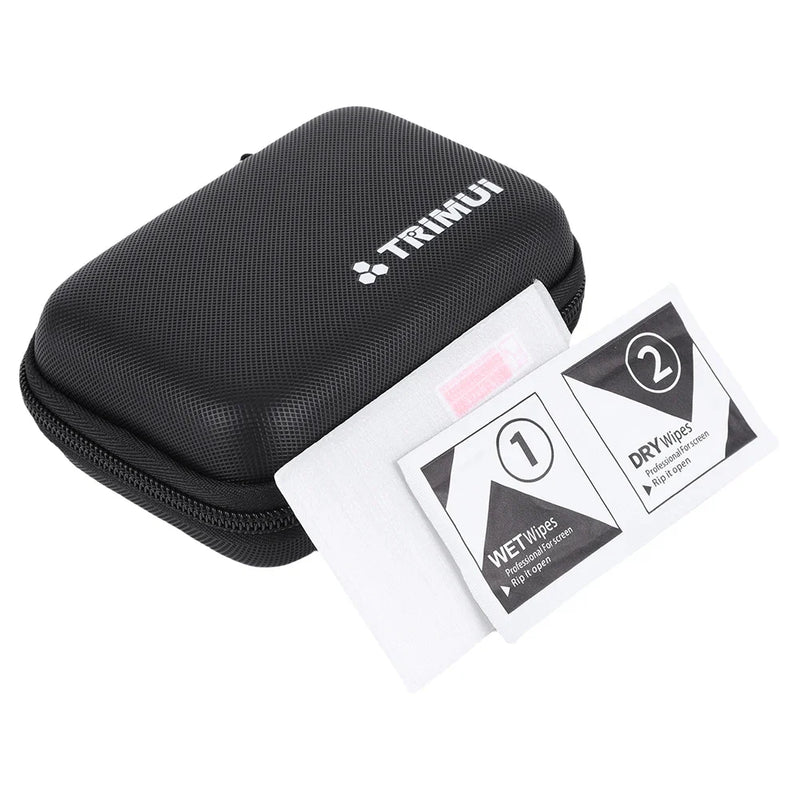 for Trimui Brick Hard Carrying Case Travel Protective Case Anti-scratch Tempered Glass Screen Protector with Tempered Glass Film