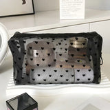 New Nylon Mesh Cosmetic Bag Portable Travel Toiletry Organizer Makeup Bag Multifunctional Women Lipstick Key Coin Purse Pouch