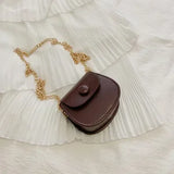 Cute Mini Shoulder Bag for Women Fashion Solid Color Chain Crossbody Bag Small Earphone Lipstick Storage Bag Handbags