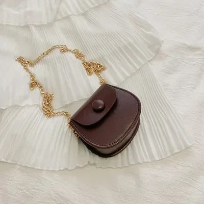 Cute Mini Shoulder Bag for Women Fashion Solid Color Chain Crossbody Bag Small Earphone Lipstick Storage Bag Handbags