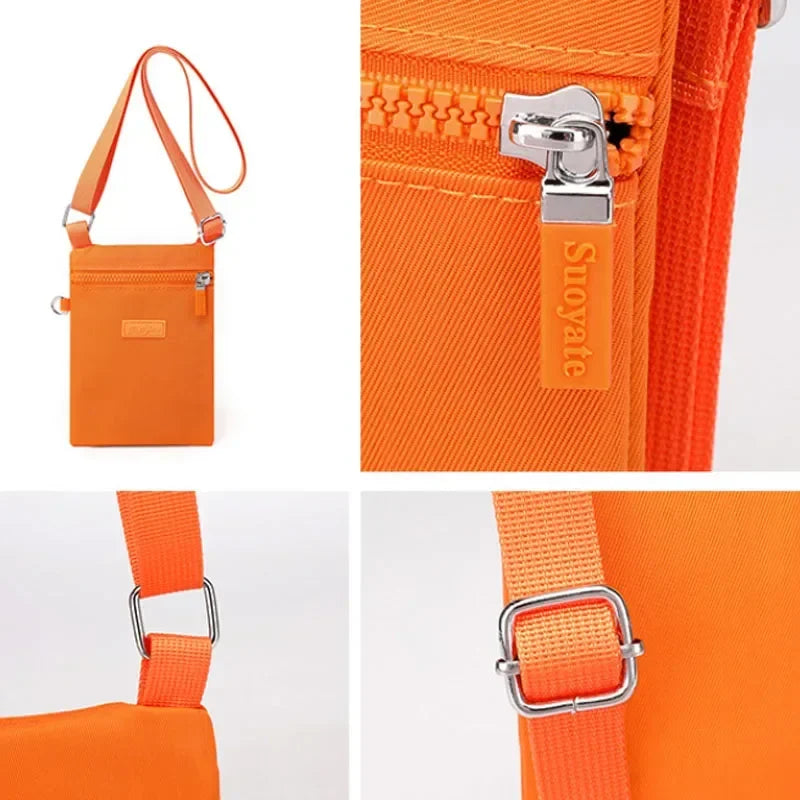 Canvas New and Mini Nylon Phone Zero Version Mobile Sweet Korean Bag Neck Versatile Fresh Shoulder Girl Bag Cross-body Purse