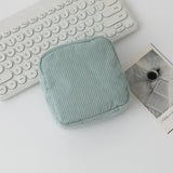 1PC Mini Square Cosmetic Bag Women Portable Earphone Lipstick Sanitary Napkins Storage Pouch Small Makeup Zipper Bags