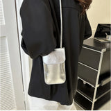 Causal Women Bags Pu Wallets Solid Color Cell Phone Purse Lady Crossbody Shoulder Bag Handbag Female Money Bags Messenger Bag