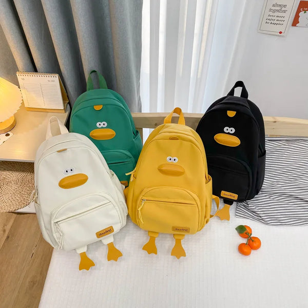 Cute Duckling Canvas Backpack for Kids