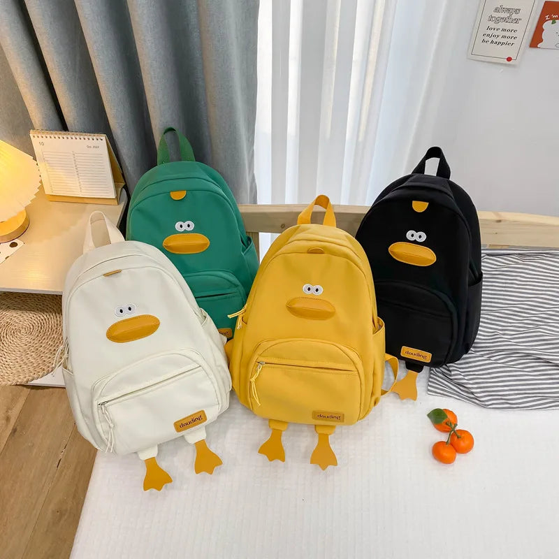 Cute Duckling Canvas Backpack for Kids